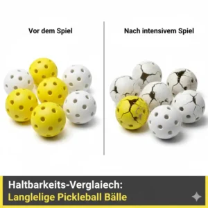 Vergleich der Haltbarkeit von Bällen nach intensivem Spiel: Das Ergebnis des langlebige pickleball bälle test.