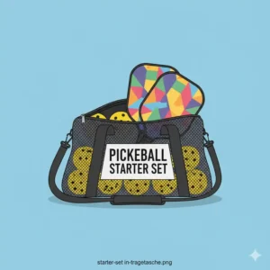 pickleball bälle starter set ordentlich verpackt in der tragetasche.