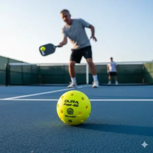 Spieler schlägt den Franklin X-40, die beliebten pickleball bälle für turniere