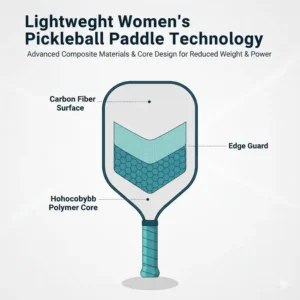 Diagramm der Technologie für einen leichten pickleball schläger damen.