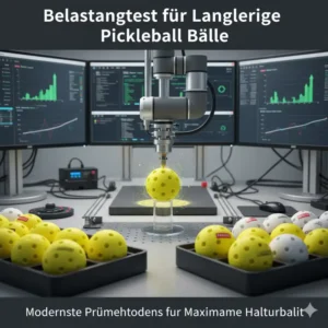 Bild der Test-Ausrüstung für den Belastungstest im Rahmen des langlebige pickleball bälle test.