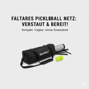pickleball netz indoor faltbar verpackt in der tragetasche.