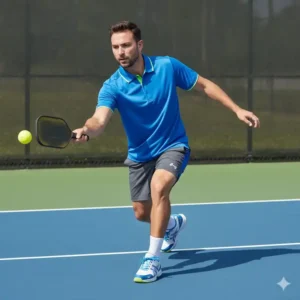 Funktionales Pickleball Polo Shirt in Bewegung, ideal als Oberteil im Pickleball Kleidung Set Herren.