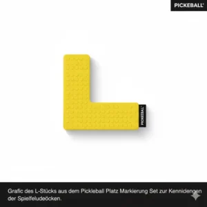 Foto des gesamten Pickleball Platz Markierung Set kompakt in einer Tragetasche für einfachen Transport und Lagerung.