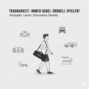 Leichtes pickleball netz indoor faltbar für einfachen transport.