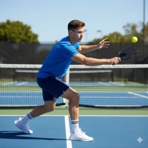 Technologie-Detail, das den Feuchtigkeitstransport im pickleball t-shirt herren atmungsaktiv erklärt.