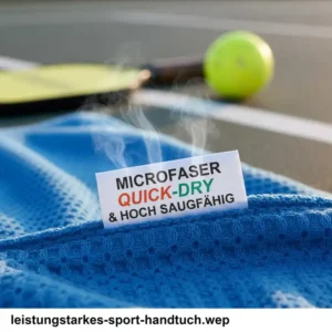 Das Etikett zeigt die überlegene Saugkraft des pickleball handtuch schnell trocknend.