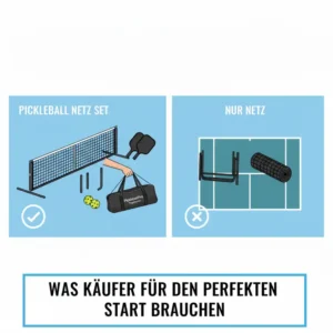 Pickleball netz tragbar kaufen als komplettes Set im Vergleich zum Einzelnetz.