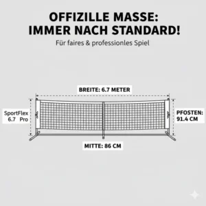 Offizielle größe des pickleball netz indoor faltbar netzsystems.