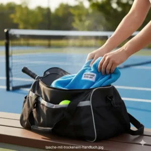 Nach dem Spiel wird das trockene pickleball handtuch schnell trocknend einfach verstaut.