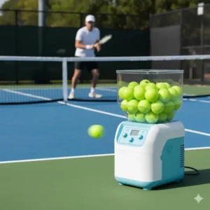 Nahaufnahme der pickleball ballmaschine günstig wirft präzisen Ball