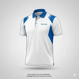 Atmungsaktives Polo-Shirt, essenzieller Bestandteil der Pickleball Kleidung Turnier Herren.
