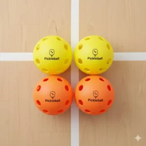 Indoor- und Outdoor-Bälle für das Pickleball Trainingsset Anfänger.