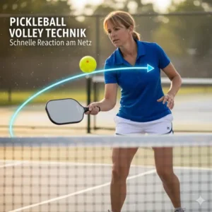 Ausführung einer Volley-Bewegung, wichtig für effektive pickleball schlagtechnik übungen.