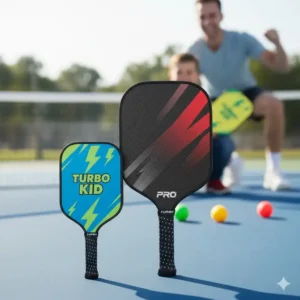 Größenvergleich: Dieses pickleball schläger kinder leicht ist ideal für kleine Hände.
