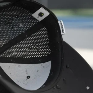Innenansicht mit feuchtigkeitsableitendem Schweißband der Pickleball Cap Herren atmungsaktiv für trockenen Komfort.