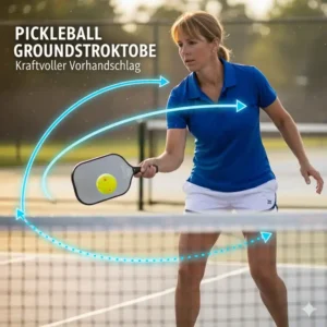 Vorhand-Groundstroke-Bewegung als Beispiel für pickleball schlagtechnik übungen.