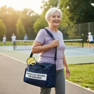 Praktische Tragetasche für das Pickleball Set Senioren Einfach zum einfachen Verstauen und Transportieren.