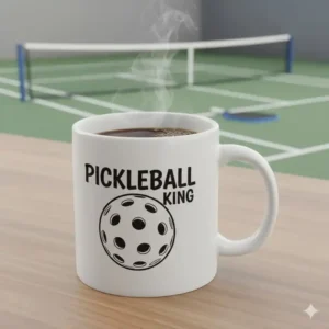Keramik-Kaffeebecher mit Motiv, ein persönliches kleines Pickleball Geschenkideen Herren.