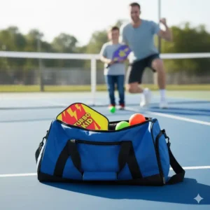 Das pickleball schläger kinder leicht verstaut in einer Sporttasche, bereit für das Training.