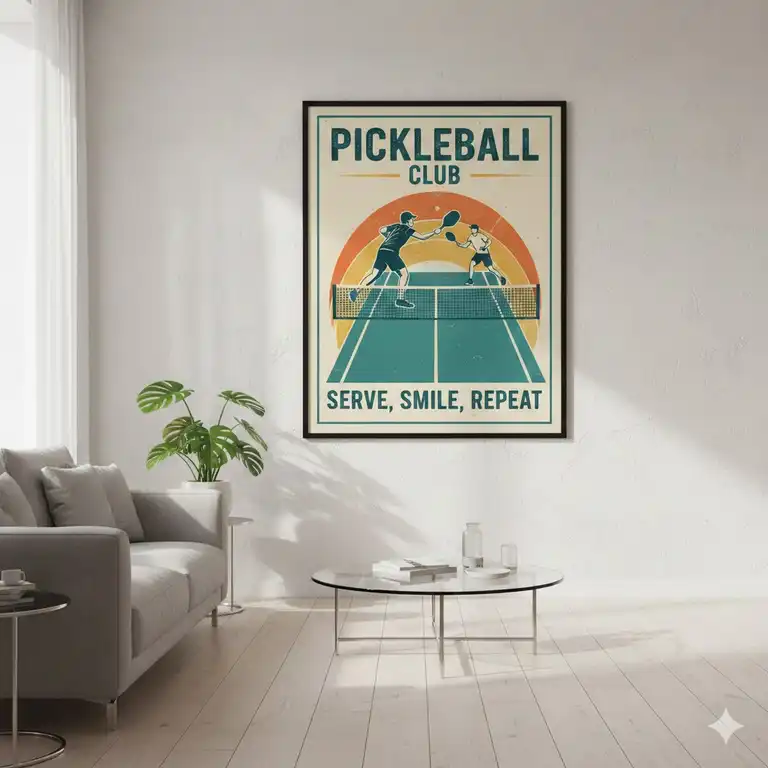 Pickleball Poster Wanddeko: 7 Atemberaubende Designs für Ihr Zuhause