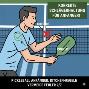 Die korrekte Schlägerhaltung hilft dabei, typische pickleball fehler vermeiden anfänger zu stoppen.