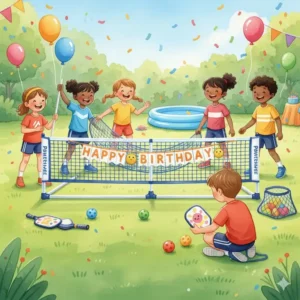 Ein tragbares Netz als hochwertiges pickleball geburtstagsgeschenk kinder für den Garten.