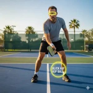Fokus und Antizipation für wertvolle pickleball tipps schnelle reaktion.