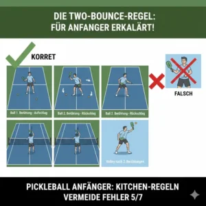 Erklärung der Two-Bounce-Regel für jene, die pickleball fehler vermeiden anfänger wollen.