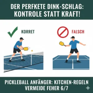 Die richtige Dinking-Technik ist wichtig, um pickleball fehler vermeiden anfänger erfolgreich umzusetzen.