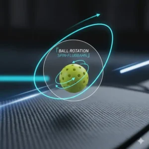 Die Flugbahn-Analyse zeigt, wie ein pickleball schläger spin optimiert die Ballrotation beeinflusst.