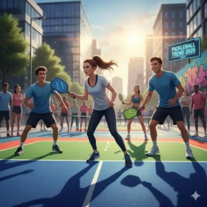 Junge Sportler in Berlin, die den neuen pickleball trend deutschland 2026 durch aktiven Lifestyle reprÀsentieren.