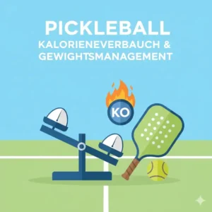 Infografik zum Kalorienverbrauch als einer der pickleball gesundheitliche vorteile.