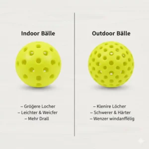 Der Unterschied zwischen Indoor- und Outdoor-Bällen für pickleball richtige ausrüstung wählen.