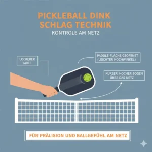 Die richtige Technik, um den Pickleball Schläger kontrolliert spielen zu können am Netz.