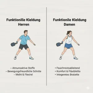 Funktionale Sportkleidung passend zur pickleball richtige ausrüstung wählen.
