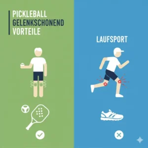 Gelenkschonender Sport ist einer der pickleball gesundheitliche vorteile.