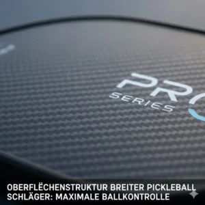 Detailansicht der Oberflächenstruktur vom Pickleball Schläger breite Schlagfläche.