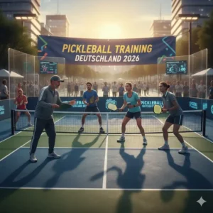Ein professioneller Trainer gibt Tipps, um Einsteigern beim pickleball trend deutschland 2026 zu helfen.