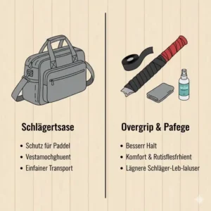 Praktisches Zubehör und Taschen für pickleball richtige ausrüstung wählen.