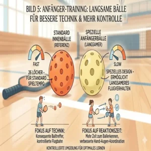 Grafik zum Einfluss der Umgebungstemperatur auf Pickleball Bälle für langsames Spiel.
