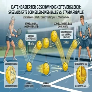 Datenbasierter Geschwindigkeitsvergleich für Pickleball Bälle für schnelles Spiel.