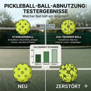 Indoor versus Outdoor Bälle im pickleball bälle haltbarkeit vergleich.