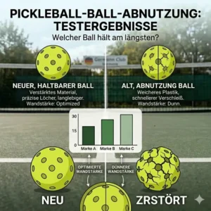 Analyse der Wandstärke im technischen pickleball bälle haltbarkeit vergleich.