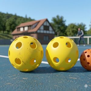 Qualitätsvergleich verschiedener pickleball bälle langlebig outdoor auf Hartplatz-Untergrund.