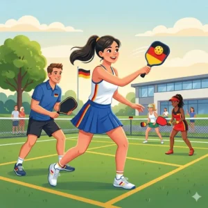 A graphic showing a summer color palette of bright and pastel shades for a pickleball outfit sommer.