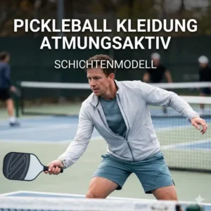 illustration explaining the pickleball kleidung atmungsaktiv layering system