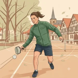 Winddichte pickleball jacke leicht sport als Schutz vor kaltem Wind beim Training.