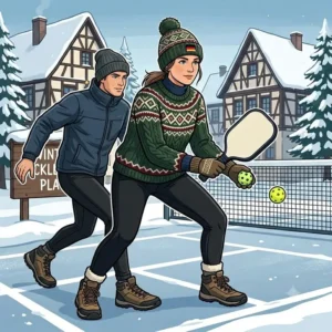 Thermal leggings and insulated skirts designed as part of a high-performance pickleball outfit winter.