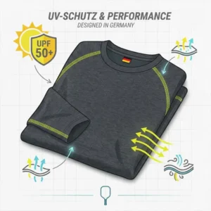 Langarm-Sportshirt mit integriertem UV-Schutz als funktionale pickleball funktionskleidung